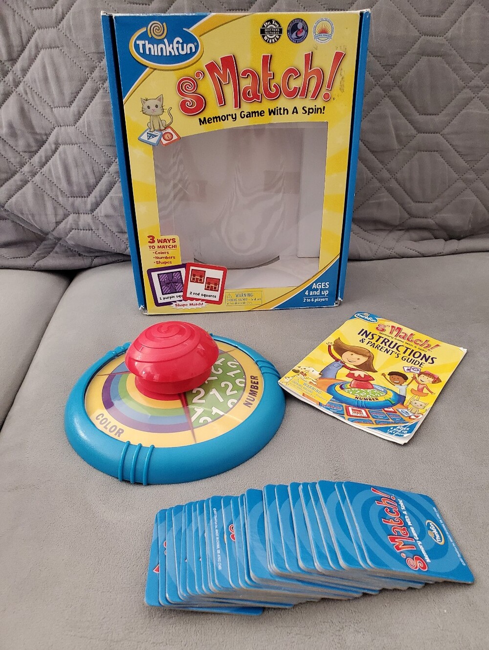 Thinkfun S'Match memory game with a spin